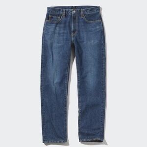 Uniqlo Regular Fit Denim Jean Pants, Dark Blue,‎ Size 34